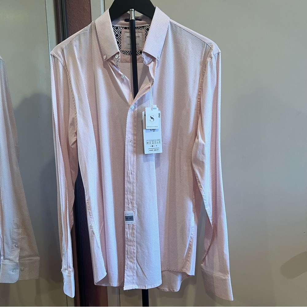Denim & Flower Light Pink Dress Shirt